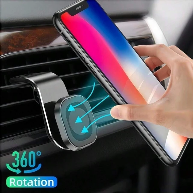 Alt view image 2 of 7 - Bks 1pc Magnetic Car Phone Holder Air Vent Mount Clip-On Sturdy Fixation Stable Attachment for Bumpy Roads