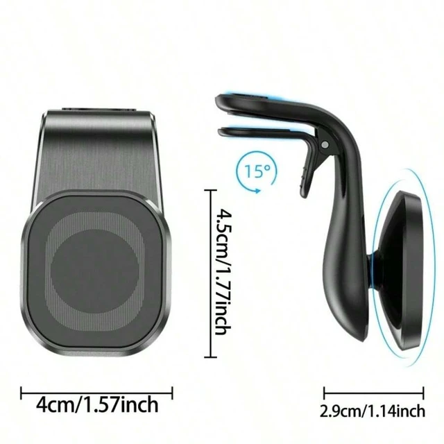 Alt view image 3 of 7 - Bks 1pc Magnetic Car Phone Holder Air Vent Mount Clip-On Sturdy Fixation Stable Attachment for Bumpy Roads