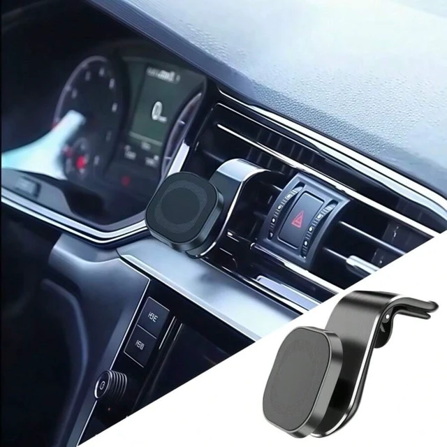 Alt view image 4 of 7 - Bks 1pc Magnetic Car Phone Holder Air Vent Mount Clip-On Sturdy Fixation Stable Attachment for Bumpy Roads