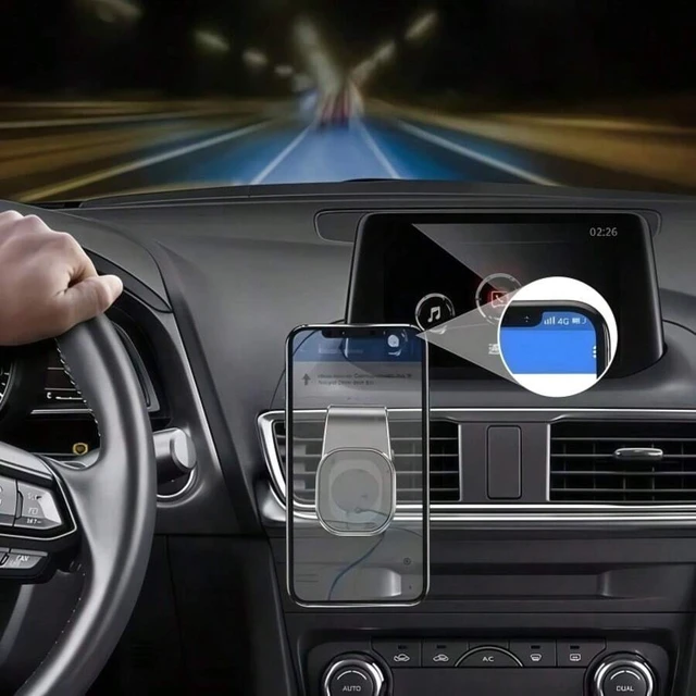 Alt view image 5 of 7 - Bks 1pc Magnetic Car Phone Holder Air Vent Mount Clip-On Sturdy Fixation Stable Attachment for Bumpy Roads