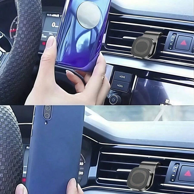 Alt view image 7 of 7 - Bks 1pc Magnetic Car Phone Holder Air Vent Mount Clip-On Sturdy Fixation Stable Attachment for Bumpy Roads
