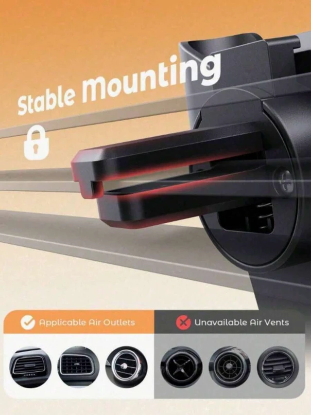 Alt view image 3 of 6 - Bks Car Phone Holder Air Vent Mount Multi-Function Bracket Navigation Stand Universal Smartphone Accessory