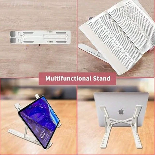 Alt view image 6 of 7 - Bks Adjustable Laptop Stand 10 Levels Height Ergonomic Portable Foldable Computer Holder for Desk Compatible All Laptops