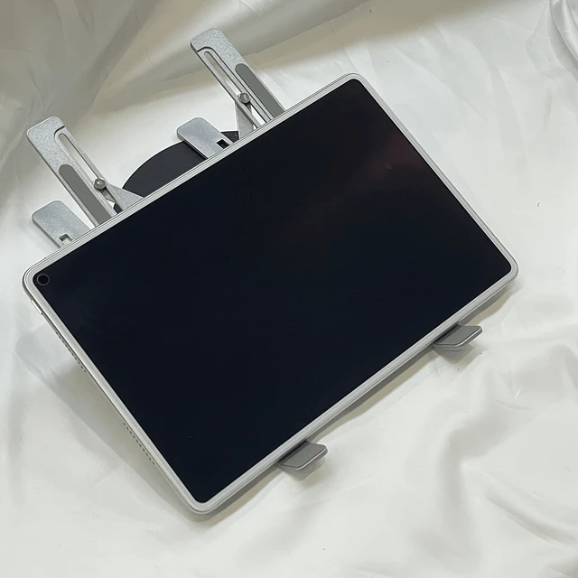 Alt view image 5 of 7 - Bks Portable Adjustable Laptop Stand Riser with Phone Holder for Desk Notebook Mount ABS Plastic Black