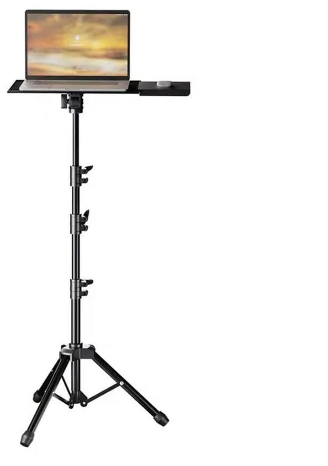 Main image of Bks Adjustable Projector Stand Tripod 26 to 63 Inch Height Mobile Laptop Cart On Wheels With Phone Holder Floor Stand For Outdoor Movies