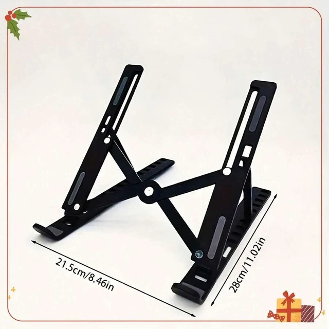 Alt view image 5 of 7 - Bks 10-Level Adjustable Laptop Stand Height Riser Foldable Ergonomic Computer Holder for Desk 10-17 Inch