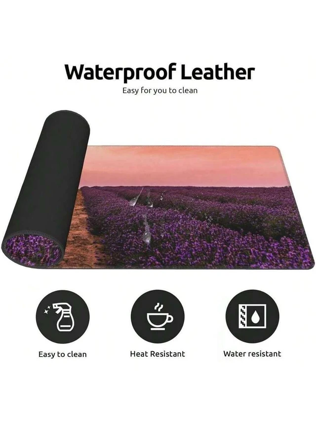 Alt view image 4 of 6 - Bks Large Floral Bat Mouse Pad 80x30cm Non-Slip Rubber Base Gaming Desk Mat for Office Keyboard Home Decor