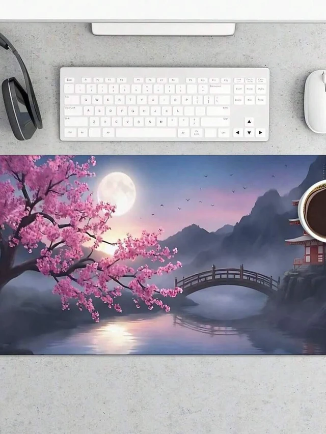 Main image of Bks Gaming Mouse Pad Large Extended Desk Mat Non-Slip Base Anti-Fray Stitched Edges For PC Gamers Streamers