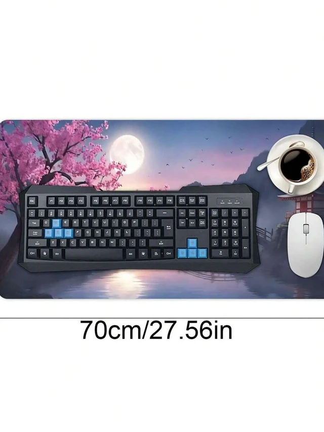Alt view image 5 of 5 - Bks Gaming Mouse Pad Large Extended Desk Mat Non-Slip Base Anti-Fray Stitched Edges For PC Gamers Streamers