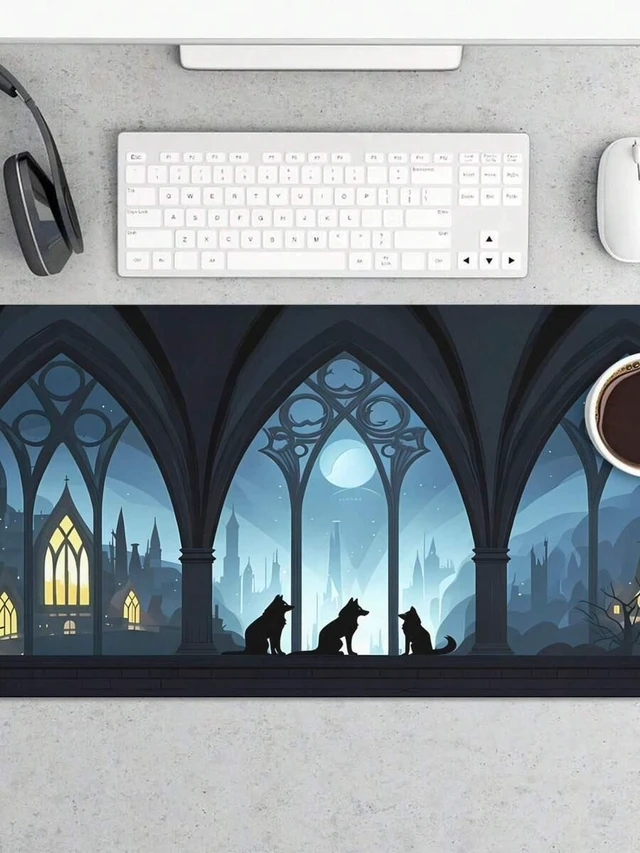 Main image of Bks Gaming Mouse Pad Large Extended Desk Mat Non-Slip Base Anti-Fray Stitched Edges For PC Gamers Streamers