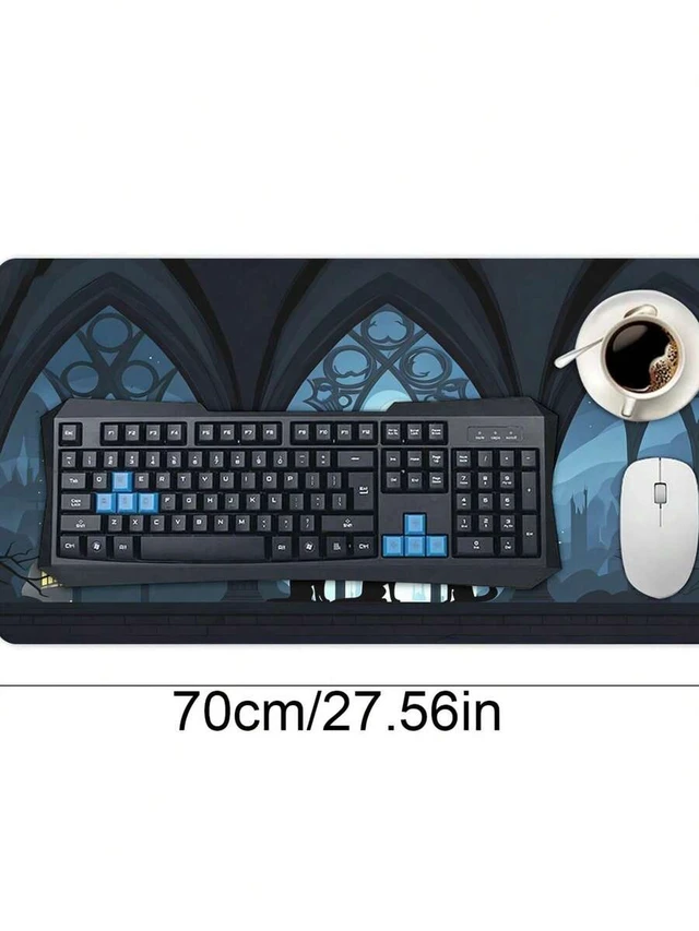 Alt view image 5 of 5 - Bks Gaming Mouse Pad Large Extended Desk Mat Non-Slip Base Anti-Fray Stitched Edges For PC Gamers Streamers