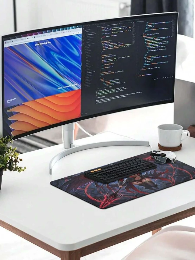 Alt view image 3 of 5 - Bks Large Gaming Mouse Pad, Non-Slip Rubber Base, Smooth Surface Desk Mat for Office Home Setup