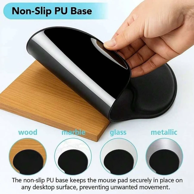 Alt view image 7 of 7 - Bks 1PC Cute Mouse Pad With Wrist Rest Cartoon Dog Heart Print Desk Mat Gaming Office Accessories