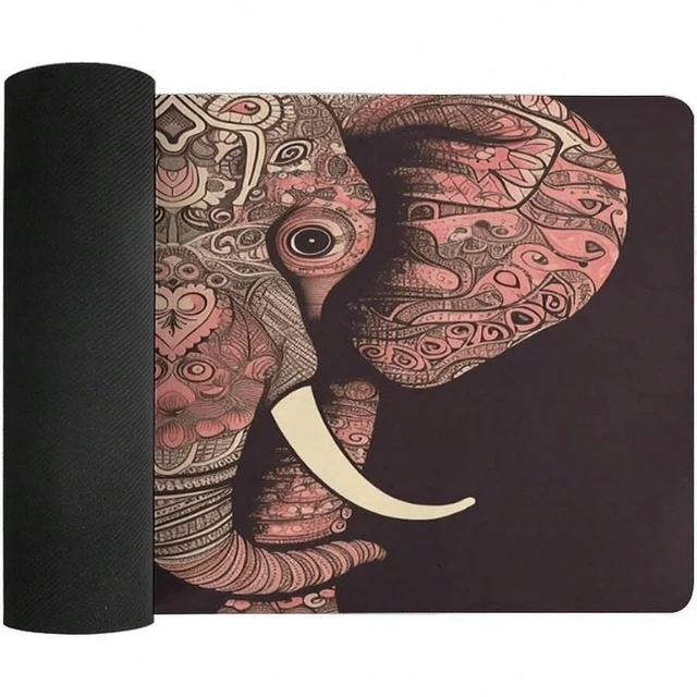Alt view image 4 of 7 - Bks Waterproof Desk Pad 24x12 Inch Non-Slip Rubber Elephant Mouse Mat For Keyboard Laptop Foldable Office Computer Desktop Gaming Surface