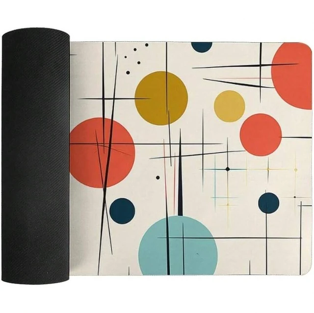 Alt view image 4 of 7 - Bks Waterproof Desk Pad 24x12 Non-Slip Rubber Modern Mid Century Mouse Pad For Keyboard & Laptop Foldable Office Computer Desk Mat Smooth Gaming Surface For Home Remote Work Desktop Accessories