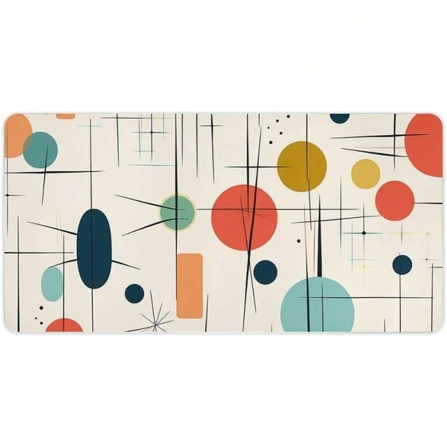 Alt view image 7 of 7 - Bks Waterproof Desk Pad 24x12 Non-Slip Rubber Modern Mid Century Mouse Pad For Keyboard & Laptop Foldable Office Computer Desk Mat Smooth Gaming Surface For Home Remote Work Desktop Accessories