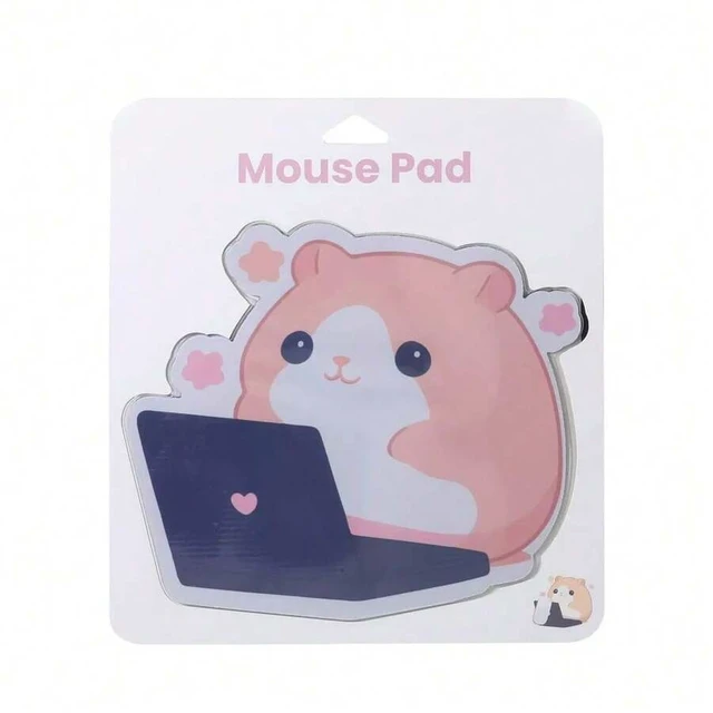 Alt view image 3 of 3 - Bks Fabric Mouse Pad Hamster Design Slim Non-Slip Rubber Base for Laptop Computer Optical Laser Mice