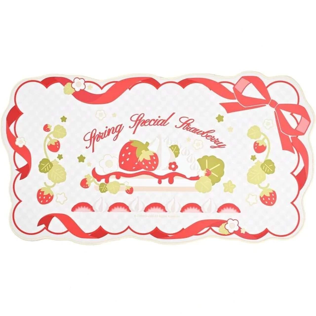 Alt view image 2 of 7 - Bks Large Mouse Pad With Stitched Edge, Non-Slip Rubber Base Strawberries