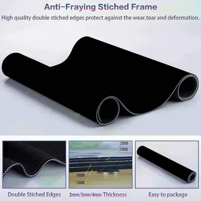 Alt view image 5 of 7 - Bks Large Mouse Pad With Stitched Edge, Non-Slip Rubber Base Strawberries