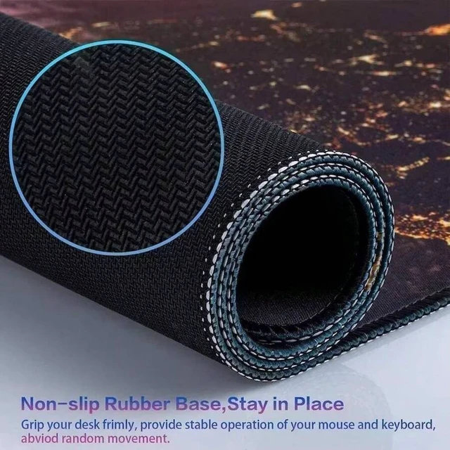 Alt view image 6 of 7 - Bks Large Mouse Pad With Stitched Edge, Non-Slip Rubber Base Strawberries