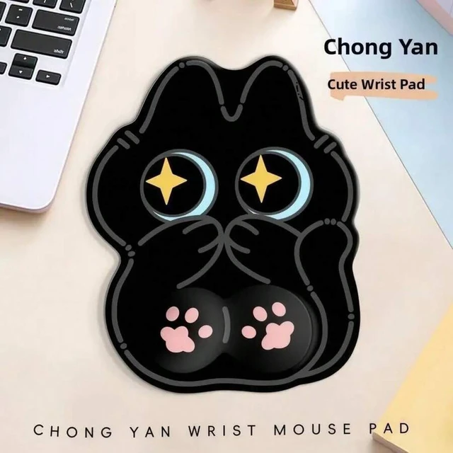 Alt view image 4 of 7 - Bks Ergonomic Mouse Pad with Wrist Rest Non-Slip Fabric Comfort Typing Support for Office Computer