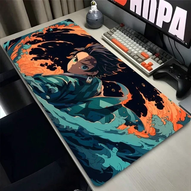 Alt view image 3 of 7 - Bks XXL Anime Mouse Pad Extended Gaming Desk Mat Polyester Fabric Non-Slip Rubber Base for PC Laptop Office