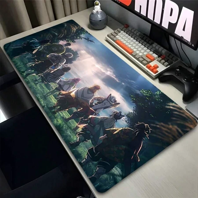 Main image of Bks XXL Anime Mouse Pad Extended Gaming Desk Mat Polyester Fabric Non-Slip Rubber Base for PC Laptop Office