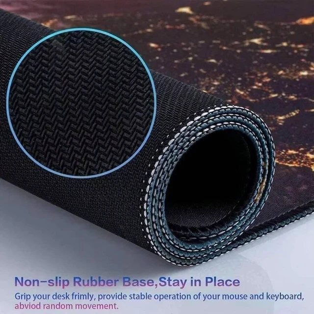 Alt view image 5 of 6 - Bks Gothic Swirl Art Desk Pad, Large Mouse Mat, Anti-Slip Rubber Base, Polyester Fabric Surface, Office Gaming Accessory