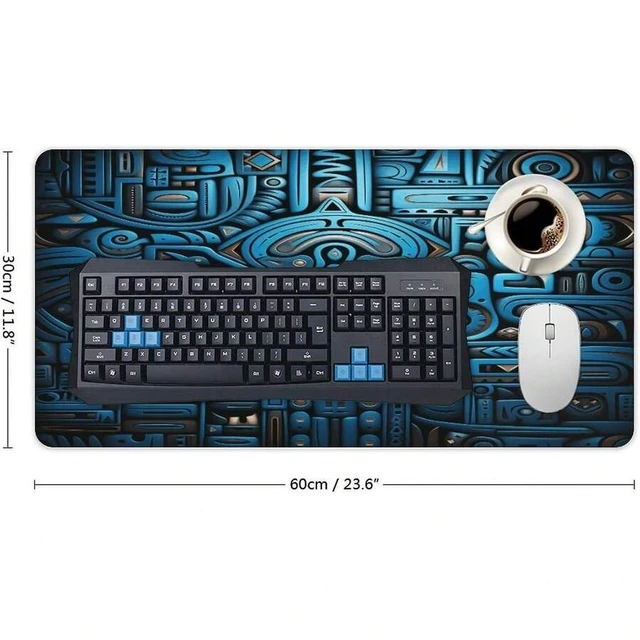 Alt view image 3 of 7 - Bks Large Gaming Mouse Pad Desk Mat Non-Slip Rubber Surface Waterproof Office Home Decor 24 Inch X 12 Inch