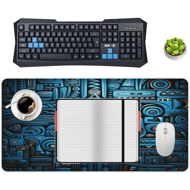 Alt view image 5 of 7 - Bks Large Gaming Mouse Pad Desk Mat Non-Slip Rubber Surface Waterproof Office Home Decor 24 Inch X 12 Inch
