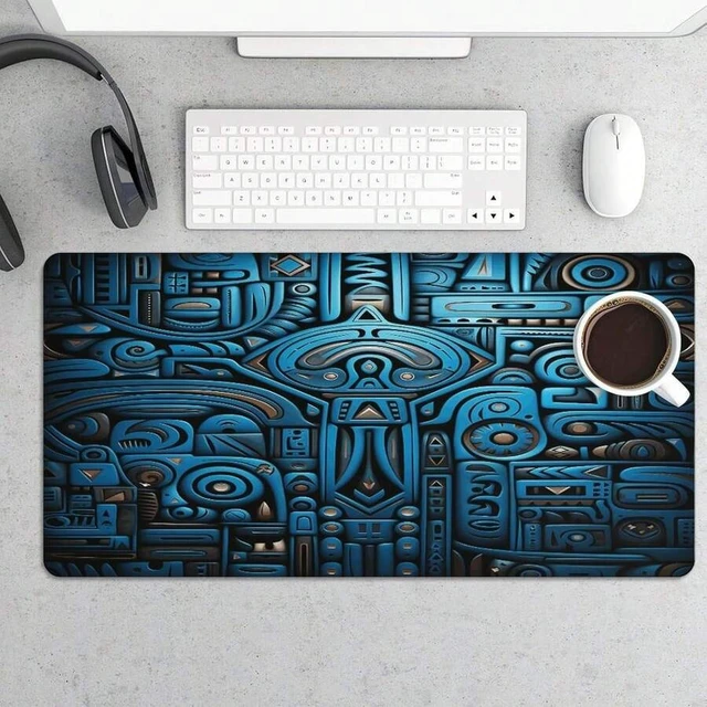 Alt view image 6 of 7 - Bks Large Gaming Mouse Pad Desk Mat Non-Slip Rubber Surface Waterproof Office Home Decor 24 Inch X 12 Inch