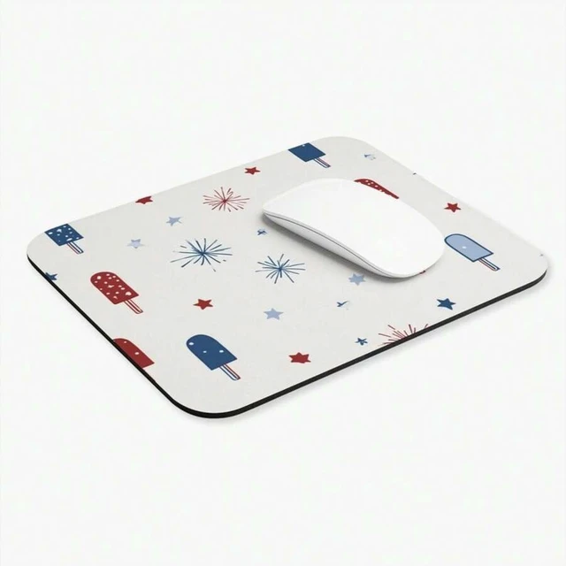 Alt view image 3 of 7 - Bks 30x25cm Minimalist Icon Pattern Mouse Pad Americana Fireworks Stars Office Desk Accessories
