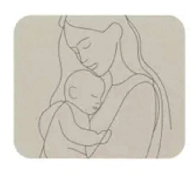 Alt view image 7 of 7 - Bks Minimalist Mother Line Mouse Pad | 9.84x11.81in Desk Mat | Polyester Fabric with Rubber Base | Non-Slip Surface for Office and Gaming