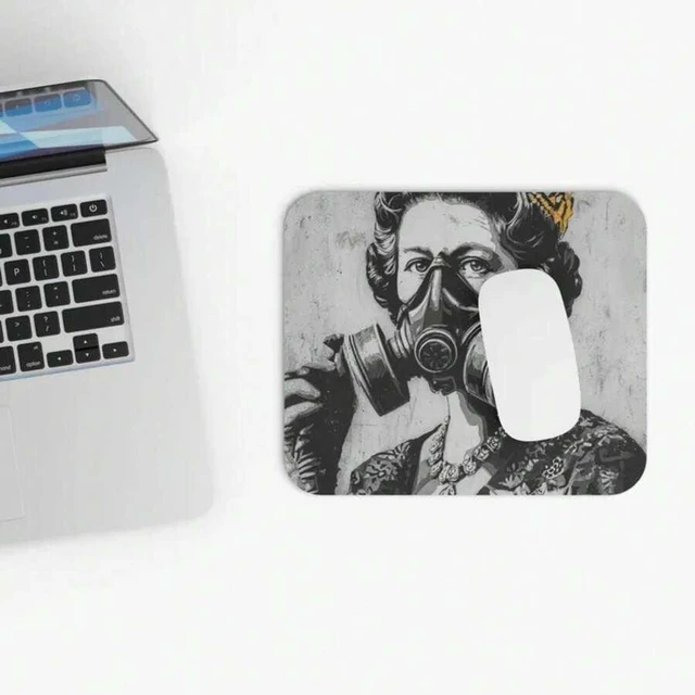 Main image of Bks 9.84x11.81in Gas Mask Queen Mouse Pad Punk Street Art Desk Accessory Office Gaming Gift