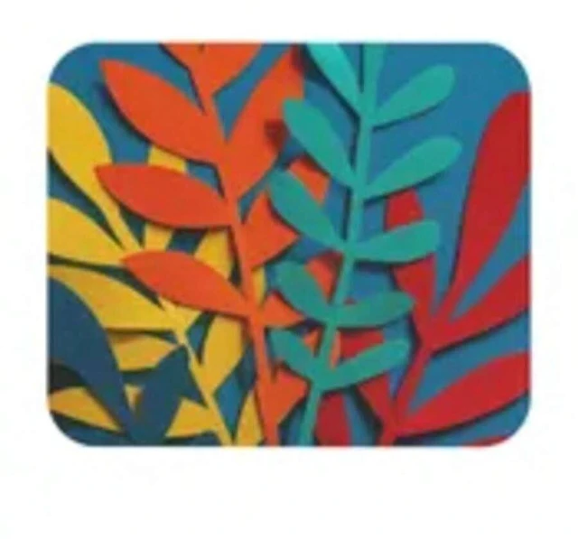 Alt view image 7 of 7 - Bks Bright Leaf Mouse Pad 9.84x11.81in Polyester Desk Mat Non-Slip Rubber Base Office Gaming