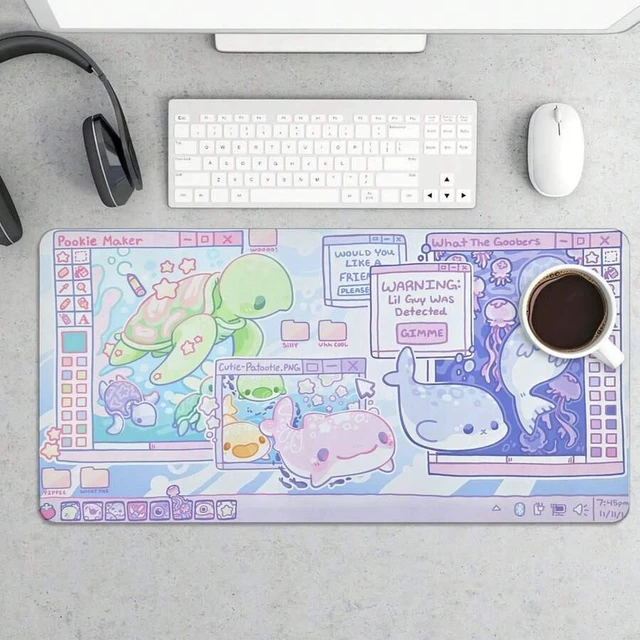 Main image of Bks Extended Large Desk Mat 31.5x15.75 Inch, Gaming Mouse Pad & Laptop Keyboard Mat, Non-Slip Multi-Functional Surface