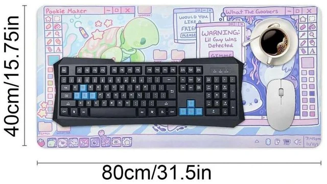 Alt view image 4 of 6 - Bks Extended Large Desk Mat 31.5x15.75 Inch, Gaming Mouse Pad & Laptop Keyboard Mat, Non-Slip Multi-Functional Surface