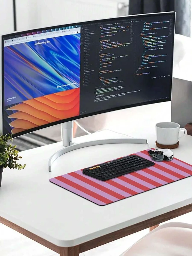 Alt view image 3 of 7 - Bks Thick Mouse Pad Non-Slip Rubber Base Computer Desk Pad Office Gaming Setup Accesorries