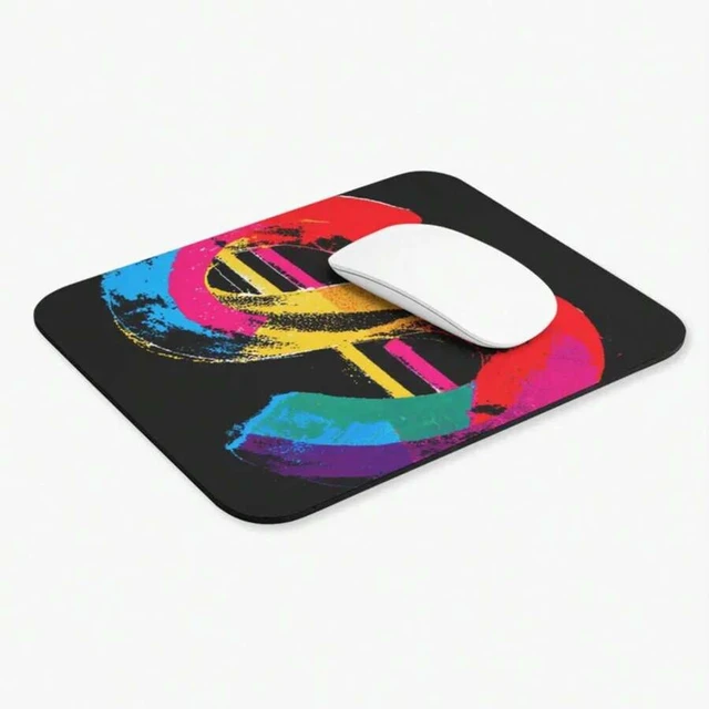 Alt view image 3 of 7 - Bks 9.84x11.81in Dollar Sign Glossy Mouse Pad Colorful Money Symbol Desk Mat Office Gaming