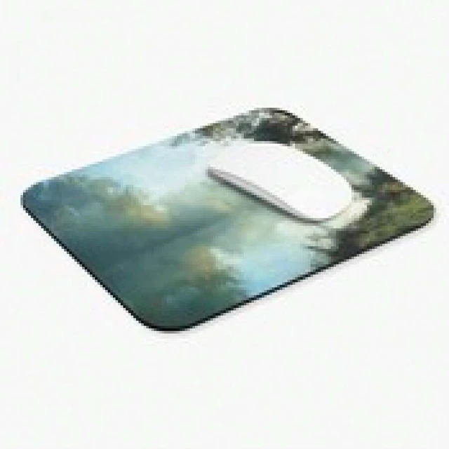 Alt view image 6 of 7 - Bks Misty River Bank Mouse Pad 9.84x11.81in Watercolor Scene Desk Decor Office Gaming Accessories