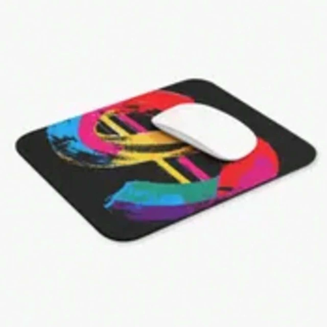 Alt view image 6 of 7 - Bks 9.84x11.81in Dollar Sign Glossy Mouse Pad Colorful Money Symbol Desk Mat Office Gaming