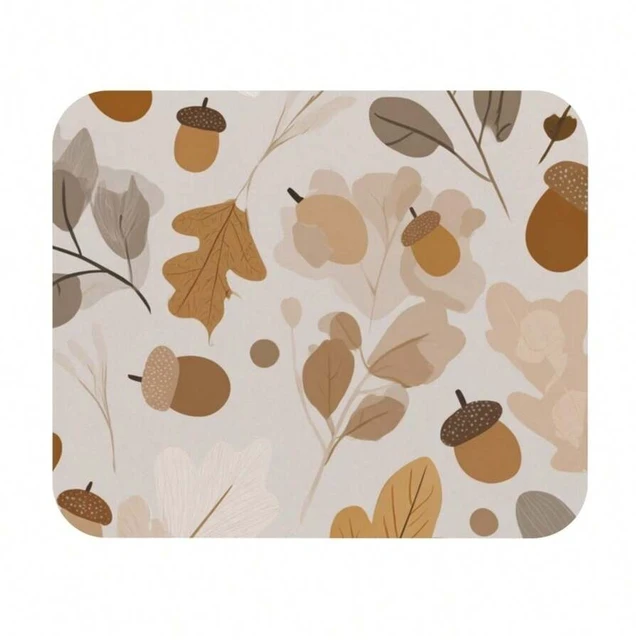 Alt view image 4 of 7 - Bks 30x25cm Minimalist Leaf Pattern Mouse Pad, Polyester Fabric with Rubber Base for Office and Gaming