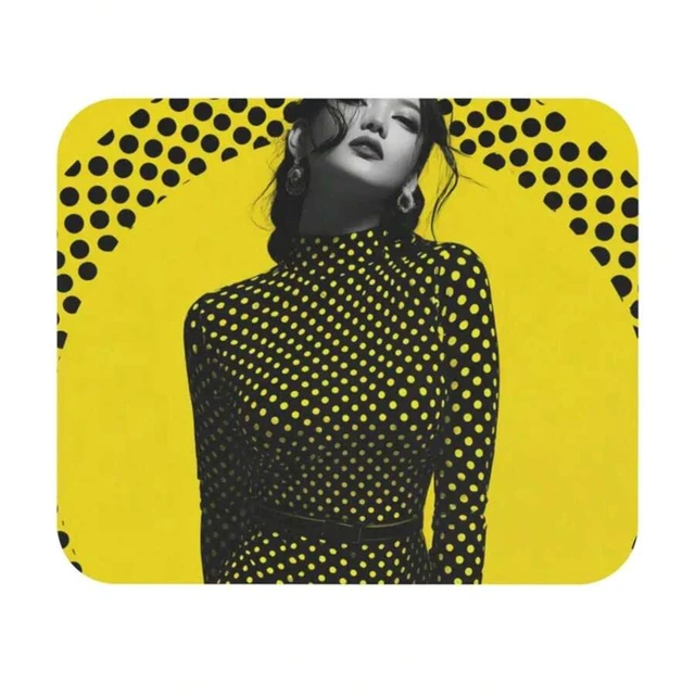 Alt view image 4 of 7 - Bks 9.84x11.81in Retro Pop Art Walking Patterns Mouse Pad, Polyester Desk Mat with Rubber Base for Office Gaming