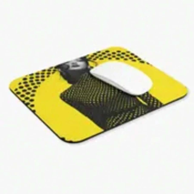 Alt view image 6 of 7 - Bks 9.84x11.81in Retro Pop Art Walking Patterns Mouse Pad, Polyester Desk Mat with Rubber Base for Office Gaming