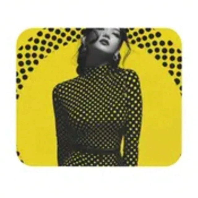 Alt view image 7 of 7 - Bks 9.84x11.81in Retro Pop Art Walking Patterns Mouse Pad, Polyester Desk Mat with Rubber Base for Office Gaming