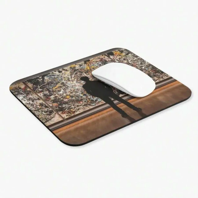Alt view image 3 of 7 - Bks Modern Desk Mouse Pad 9.84x11.81in Full-Width Print Polyester Fabric Non-Slip Rubber Base for Office Gaming