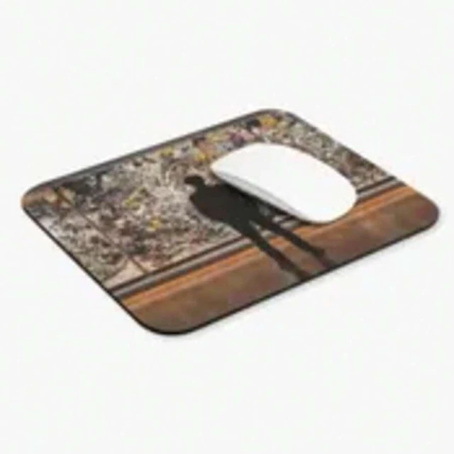 Alt view image 6 of 7 - Bks Modern Desk Mouse Pad 9.84x11.81in Full-Width Print Polyester Fabric Non-Slip Rubber Base for Office Gaming