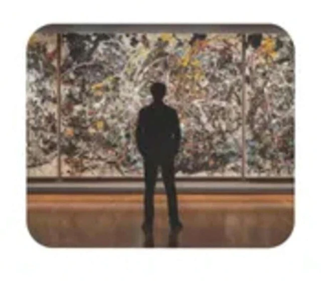 Alt view image 7 of 7 - Bks Modern Desk Mouse Pad 9.84x11.81in Full-Width Print Polyester Fabric Non-Slip Rubber Base for Office Gaming