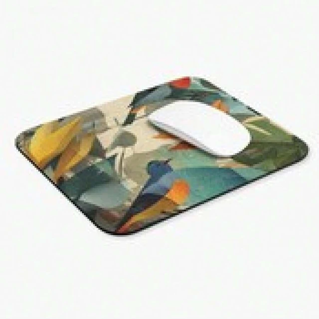 Alt view image 6 of 7 - Bks Floral Botanical Mouse Pad 9.84x11.81in Tropical Breeze Design Polyester Fabric Non-Slip Desk Mat