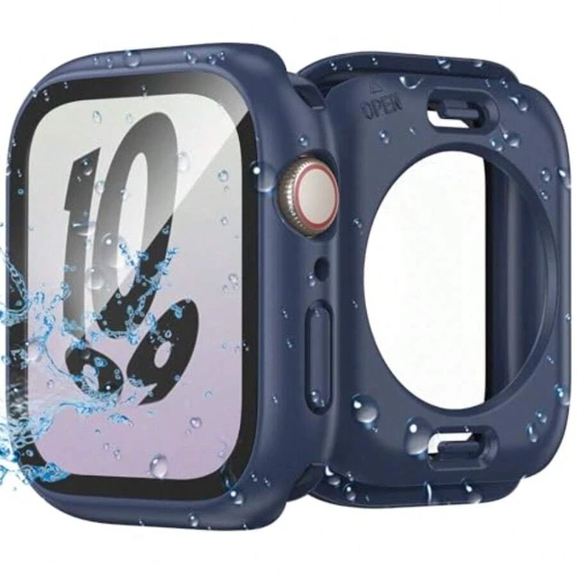 Alt view image 2 of 7 - Bks 3-in-1 Waterproof Case for Apple Watch 40mm SE 3/SE 2/Series 6/5/4 with Tempered Glass Screen Protector and PC Bumper